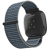 Strap-it® Strap-it Fitbit Versa 4 Nylon Armband (Grau/Grün) Strap-it® Strap-it Fitbit Versa 4 Nylon Armband (Grau/Grün)