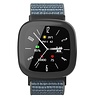 Strap-it® Strap-it Fitbit Versa 4 Nylon Armband (Grau/Grün) Strap-it® Strap-it Fitbit Versa 4 Nylon Armband (Grau/Grün)