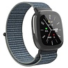 Strap-it® Strap-it Fitbit Versa 4 Nylon Armband (Grau/Grün) Strap-it® Strap-it Fitbit Versa 4 Nylon Armband (Grau/Grün)