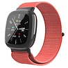 Strap-it® Strap-it Fitbit Versa 4 Nylon Armband (Orange) Strap-it® Strap-it Fitbit Versa 4 Nylon Armband (Orange)