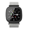 Strap-it® Strap-it Fitbit Versa 4 Nylon Armband (Grau) Strap-it® Strap-it Fitbit Versa 4 Nylon Armband (Grau)