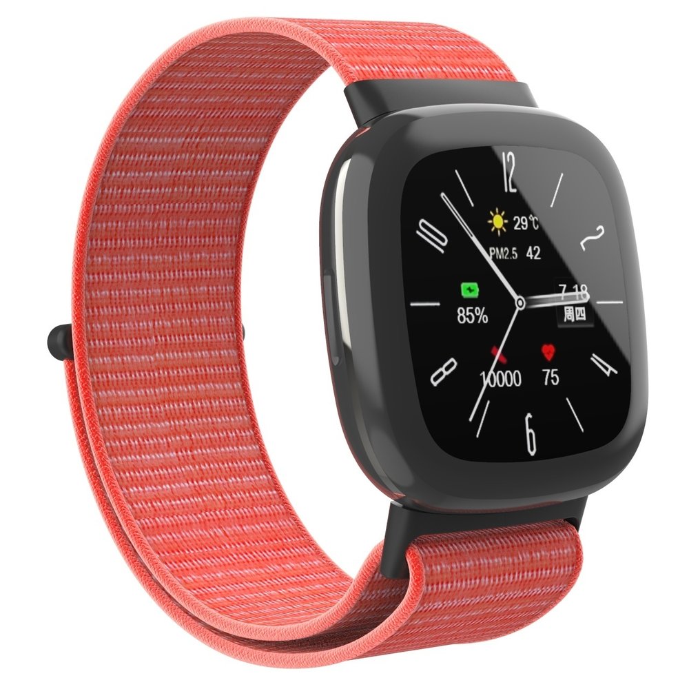 Strap-it® Strap-it Fitbit Sense 2 Nylon Armband (Orange) Strap-it® Strap-it Fitbit Sense 2 Nylon Armband (Orange)