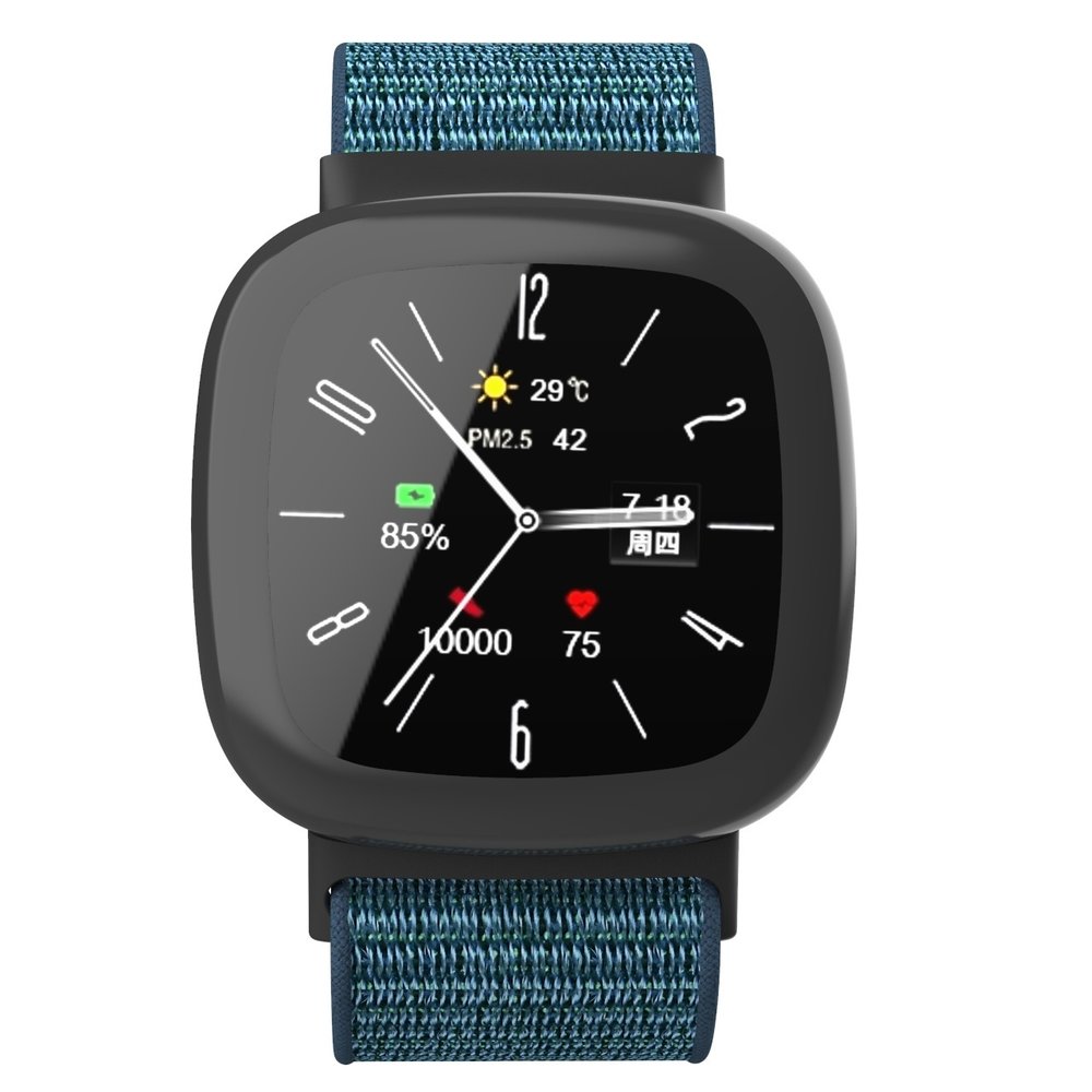 Strap-it® Strap-it Fitbit Sense 2 Nylon Armband (Blau) Strap-it® Strap-it Fitbit Sense 2 Nylon Armband (Blau)