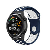 Strap-it® Huawei Watch GT Sportarmband (Blau/Weiß) Strap-it® Huawei Watch GT Sportarmband (Blau/Weiß)