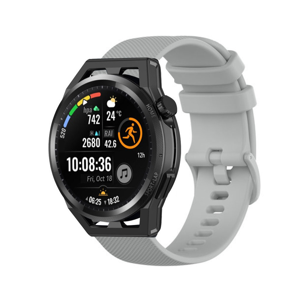 Strap-it® Strap-it Huawei GT Luxus Armband Silikon (Grau)