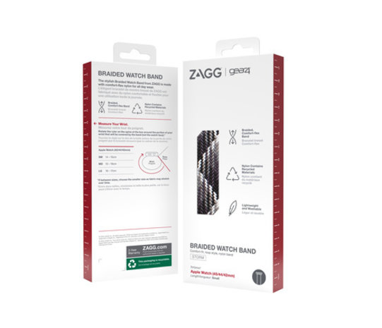 Gear4 Gear4 Apple Watch Geflochtenes Nylonarmband (Grau/Schwarz) Gear4 Gear4 Apple Watch Geflochtenes Nylonarmband (Grau/Schwarz)