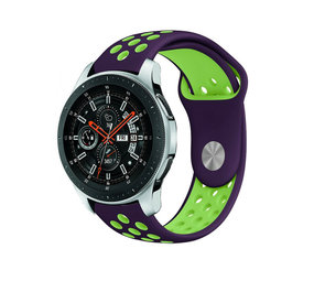 Strap-it® Samsung Galaxy Watch 46mm Sportarmband (Lila /Grün) Strap-it® Samsung Galaxy Watch 46mm Sportarmband (Lila /Grün)