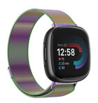 Strap-it® Strap-it Fitbit Versa 4 Milanese Armband (Regenbogen)