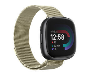 Strap-it® Fitbit Versa 4 Milanese Armband (Champagner) Strap-it® Fitbit Versa 4 Milanese Armband (Champagner)