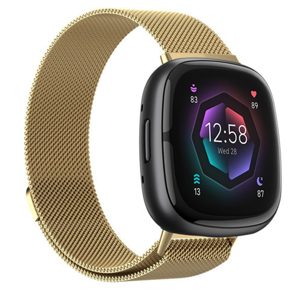 Strap-it® Strap-it Fitbit Sense 2 Milanese Armband (Gold)