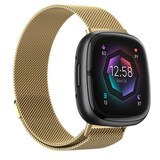Strap-it® Fitbit Sense 2 Milanese Armband (Gold) Strap-it® Fitbit Sense 2 Milanese Armband (Gold)
