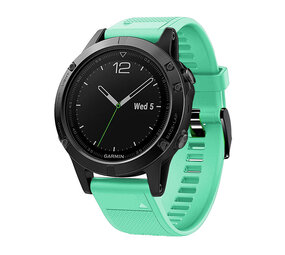 Strap-it® Garmin Fenix 5 (Plus) / 6 (Pro) Armband Silikon (Aqua) Strap-it® Garmin Fenix 5 (Plus) / 6 (Pro) Armband Silikon (Aqua)