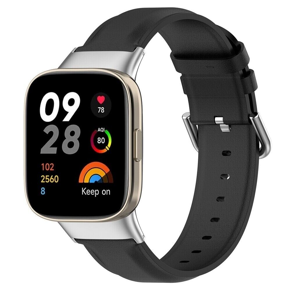 Strap-it® Strap-it Redmi Watch 3 Lederarmband (Schwarz) Strap-it® Strap-it Redmi Watch 3 Lederarmband (Schwarz)