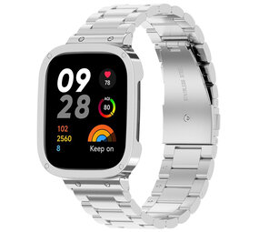 Strap-it® Redmi Watch 3 Stahlarmband (Silber) Strap-it® Redmi Watch 3 Stahlarmband (Silber)