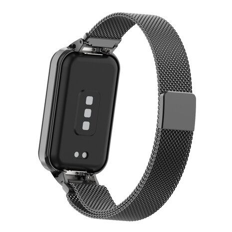 Strap-it® Strap-it Xiaomi Redmi Smart Band 2 Milanaise Armband (Schwarz)
