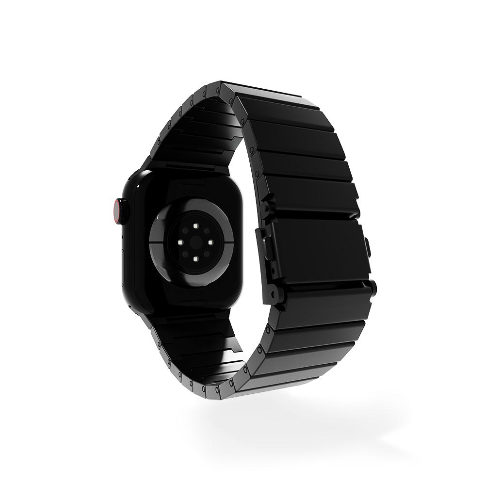 Strap-it® Strap-it Apple Watch Premium Titanarmband (Schwarz)