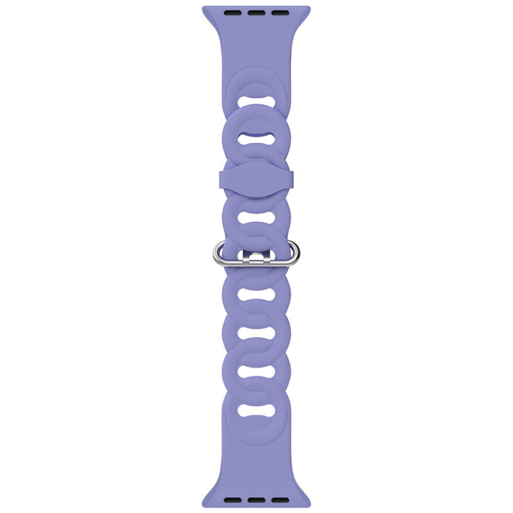 Strap-it® Strap-it Apple Watch Silikon Kettenarmband (Lila)