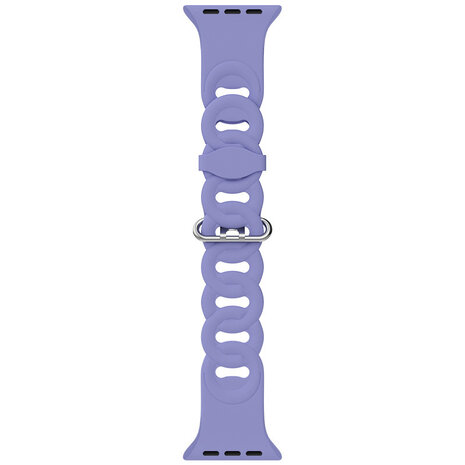 Strap-it® Strap-it Apple Watch Silikon Kettenarmband (Lila)