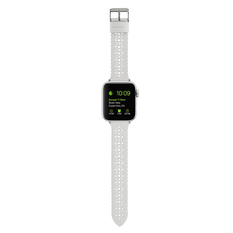 Strap-it® Strap-it Apple Watch Lederarmband mit Muster (Weiß) Strap-it® Strap-it Apple Watch Lederarmband mit Muster (Weiß)