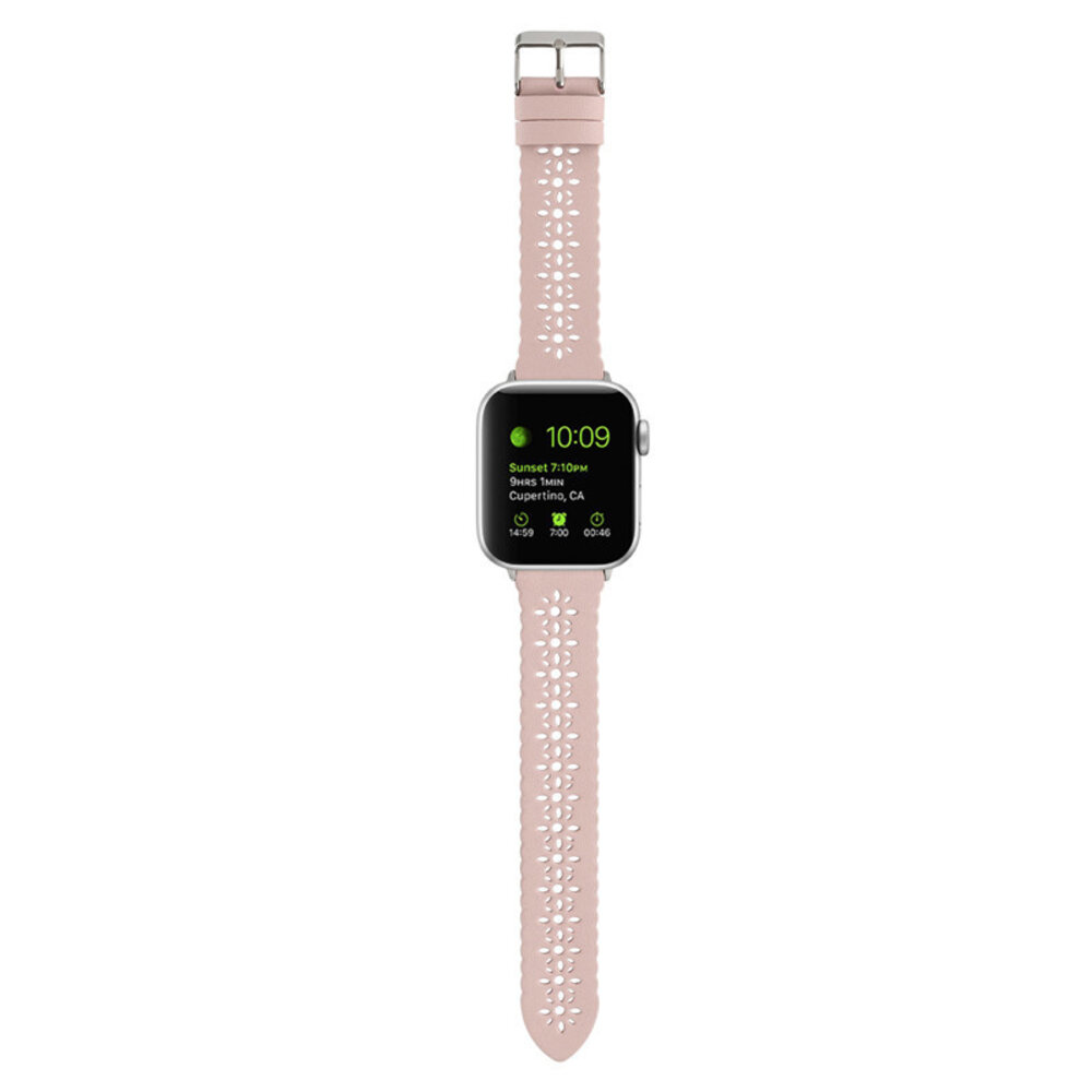 Strap-it® Strap-it Apple Watch Lederarmband mit Muster (Rosa) Strap-it® Strap-it Apple Watch Lederarmband mit Muster (Rosa)