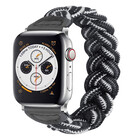 Strap-it® Strap-it Apple Watch gedrehtes Nylonarmband (Schwarz/Weiß)