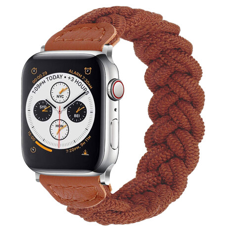 Strap-it® Strap-it Apple Watch gedrehtes Nylonarmband (Braun)