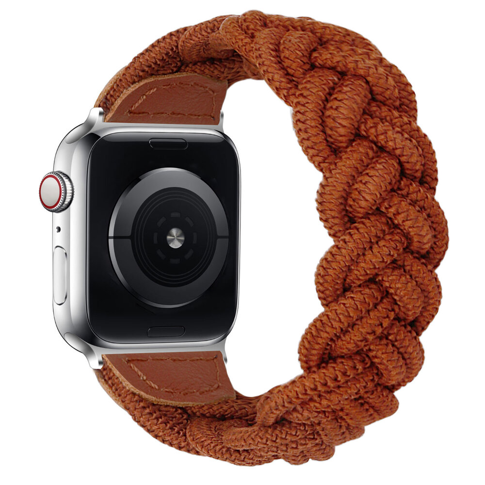 Strap-it® Strap-it Apple Watch gedrehtes Nylonarmband (Braun)