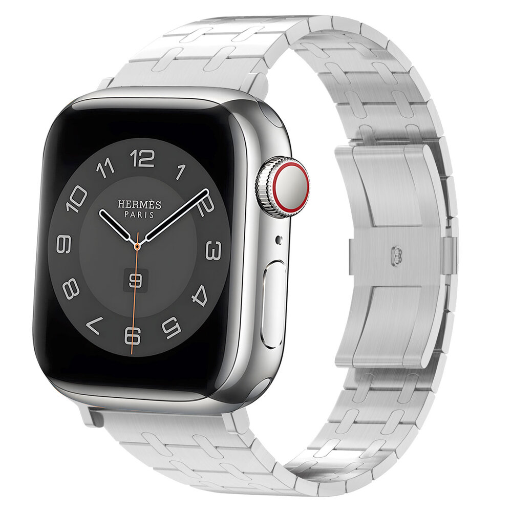 Apple Watch Premium Stahlarmband (Silber) Smartwatcharmbaender.de