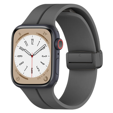 Strap-it® Strap-it Apple Watch magnetisch D-Buckle Armband (Dunkelgrau)