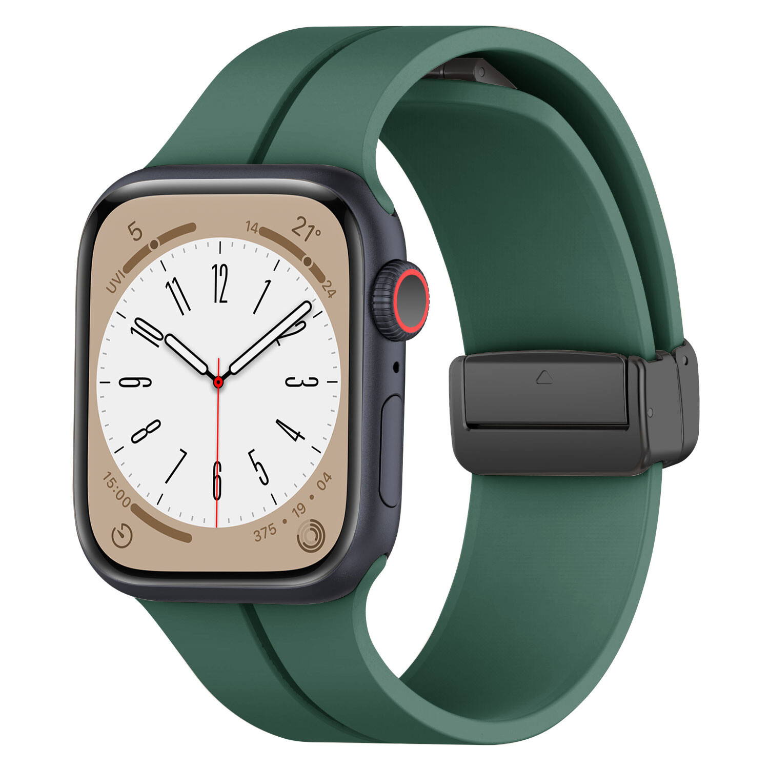 Apple Watch magnetisch D-Buckle Armband (Kieferngrün