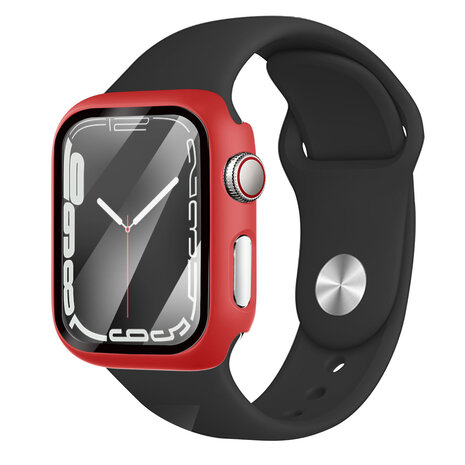 Apple Watch Hard Case mit Glass Rot Smartwatcharmbaender