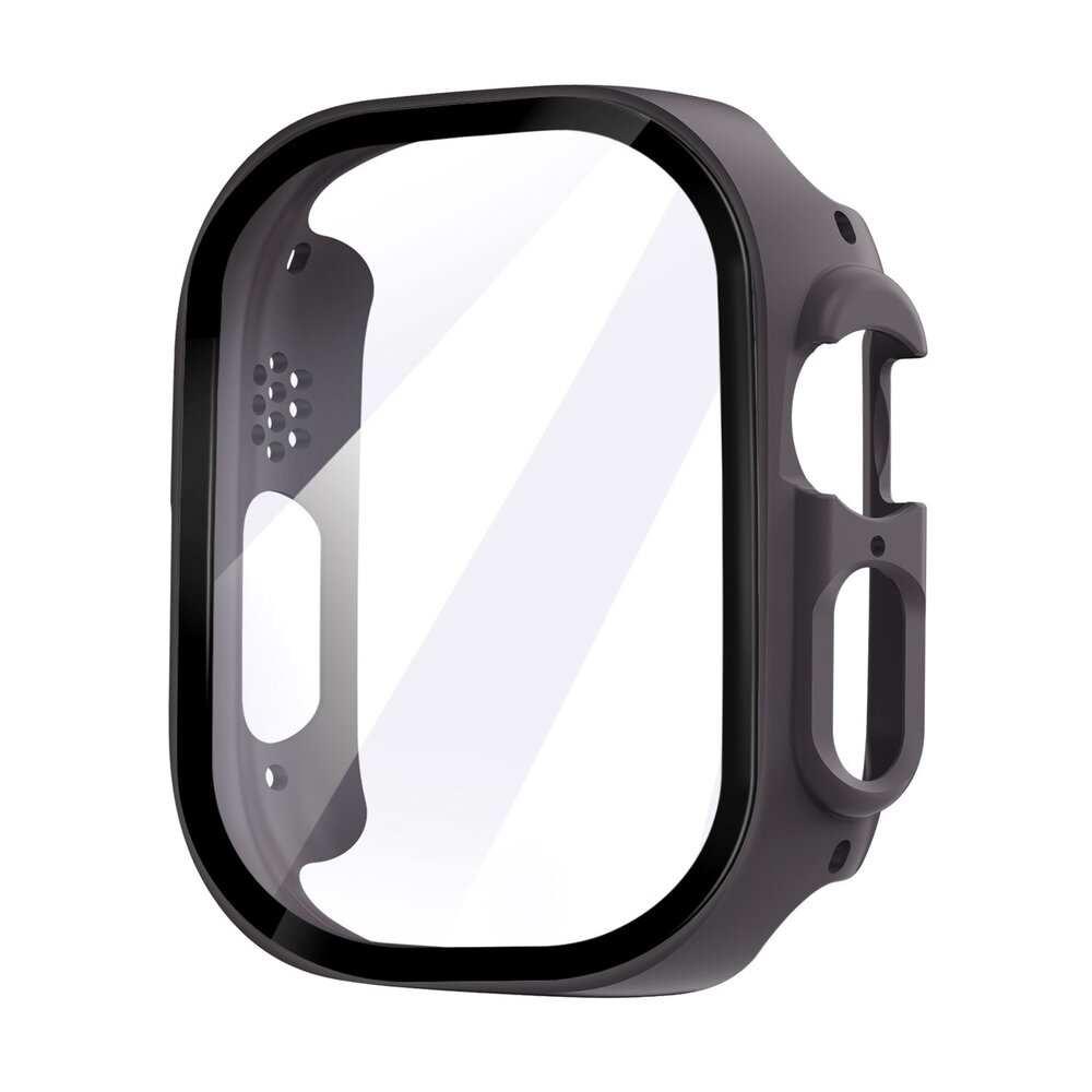 Strap-it® Strap-it Apple Watch Ultra Hard Case mit Glass 49mm (Dunkelgrau)