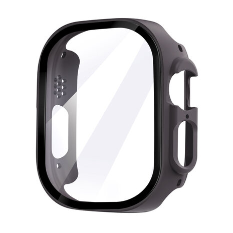Strap-it® Strap-it Apple Watch Ultra Hard Case mit Glass 49mm (Dunkelgrau)