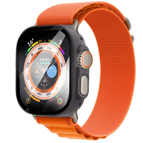 Strap-it® Strap-it Apple Watch Ultra Hard Case mit Glass 49mm (Dunkelgrau)