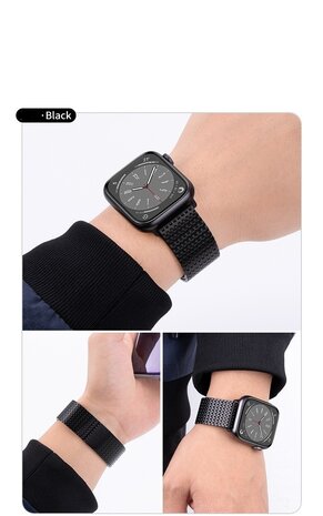 Strap-it® Strap-it Apple Watch Metall Mesh Armband (Schwarz) Strap-it® Strap-it Apple Watch Metall Mesh Armband (Schwarz)