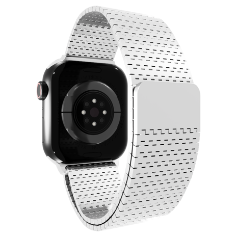 Strap-it® Strap-it Apple Watch Metall Mesh Armband (Silber)