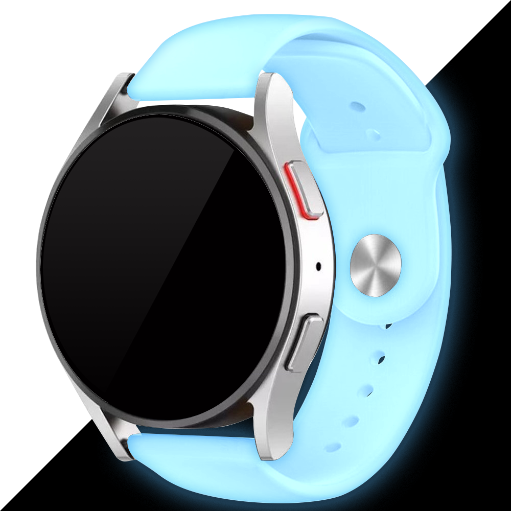 Strap-it® Strap-it Samsung Galaxy Watch 4 44mm Glow in the Dark Armband (Blau) Strap-it® Strap-it Samsung Galaxy Watch 4 44mm Glow in the Dark Armband (Blau)