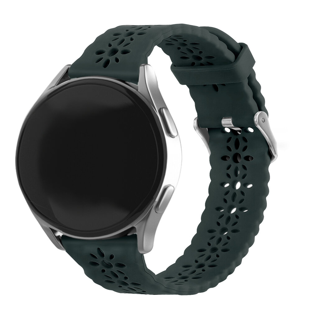 Strap-it® Strap-it Samsung Galaxy Watch 4 44mm Silikonarmband mit Muster (Viridian)