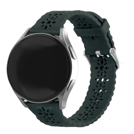 Strap-it® Strap-it Samsung Galaxy Watch 4 44mm Silikonarmband mit Muster (Viridian)