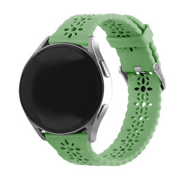 Strap-it® Samsung Galaxy Watch 4 44mm Silikonarmband mit Muster (Grün) Strap-it® Samsung Galaxy Watch 4 44mm Silikonarmband mit Muster (Grün)