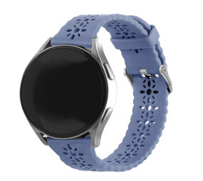Strap-it® Samsung Galaxy Watch 4 44mm Silikonarmband mit Muster (Lavendel Grau) Strap-it® Samsung Galaxy Watch 4 44mm Silikonarmband mit Muster (Lavendel Grau)