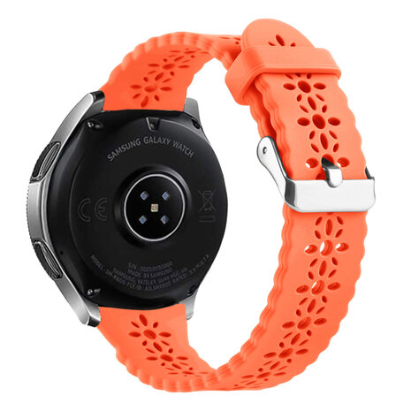 Strap-it® Strap-it Samsung Galaxy Watch 4 Classic 46mm Silikonarmband mit Muster (Orange)