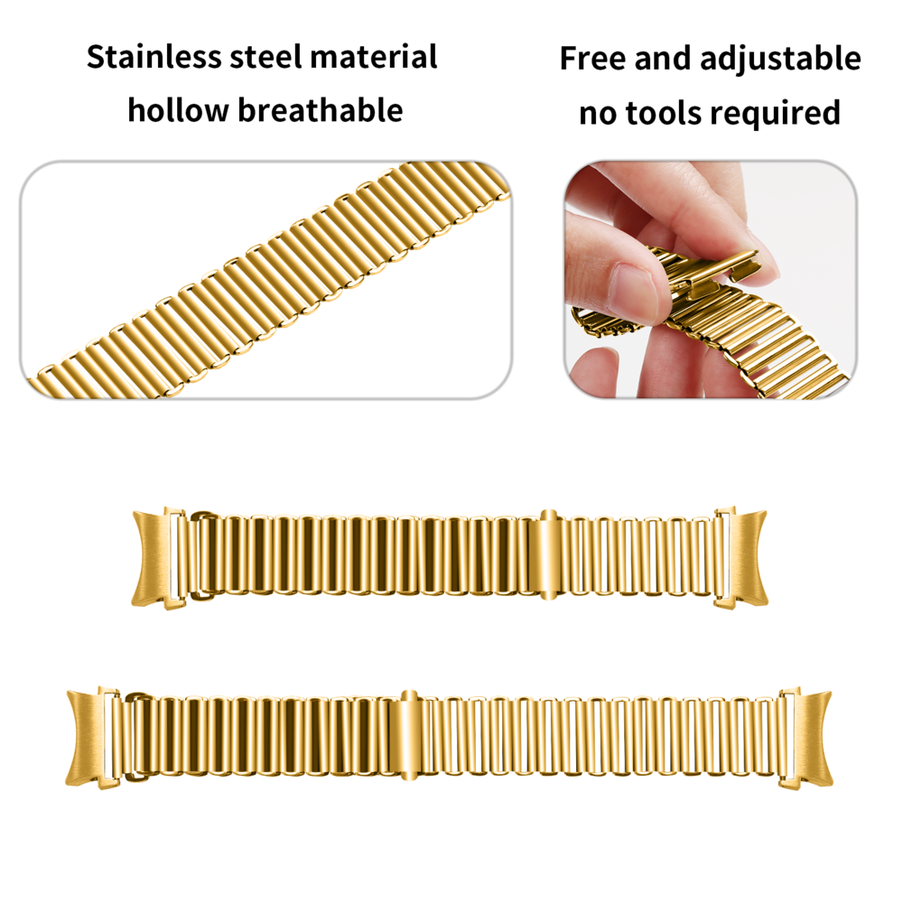 Strap-it® Strap-it Samsung Galaxy Watch 4 40mm Stahlarmband Loop (Gold) Strap-it® Strap-it Samsung Galaxy Watch 4 40mm Stahlarmband Loop (Gold)
