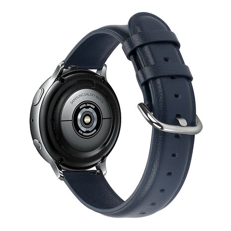 Strap-it® Strap-it Samsung Galaxy Watch 4 40mm Lederarmband (Dunkelblau)