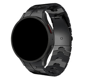 Strap-it® Samsung Galaxy Watch 4 44mm Stahl-eisen Armband (Schwarz) Strap-it® Samsung Galaxy Watch 4 44mm Stahl-eisen Armband (Schwarz)