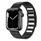 Strap-it® Strap-it Apple Watch Luxus Magnetisches Stahlarmband (Schwarz)
