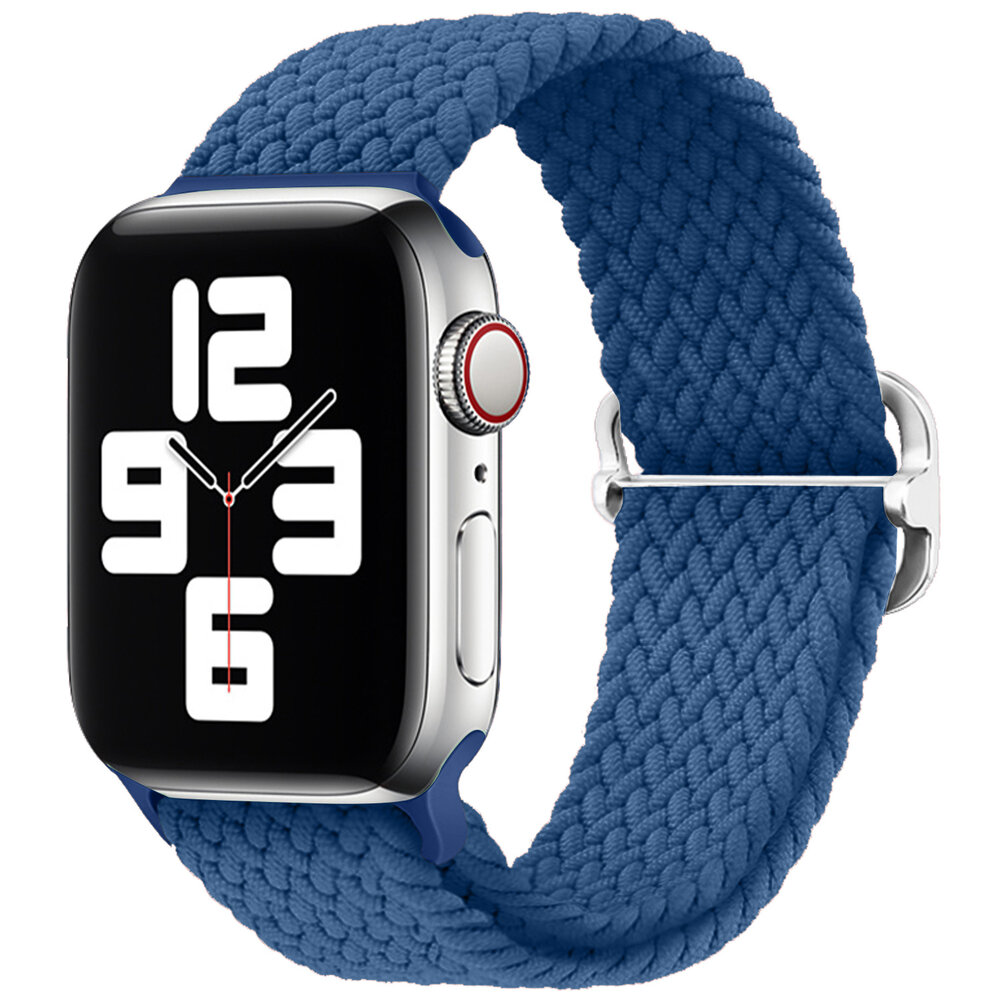 Strap-it® Strap-it Apple Watch Geflochten Nylon Armband (Blau)