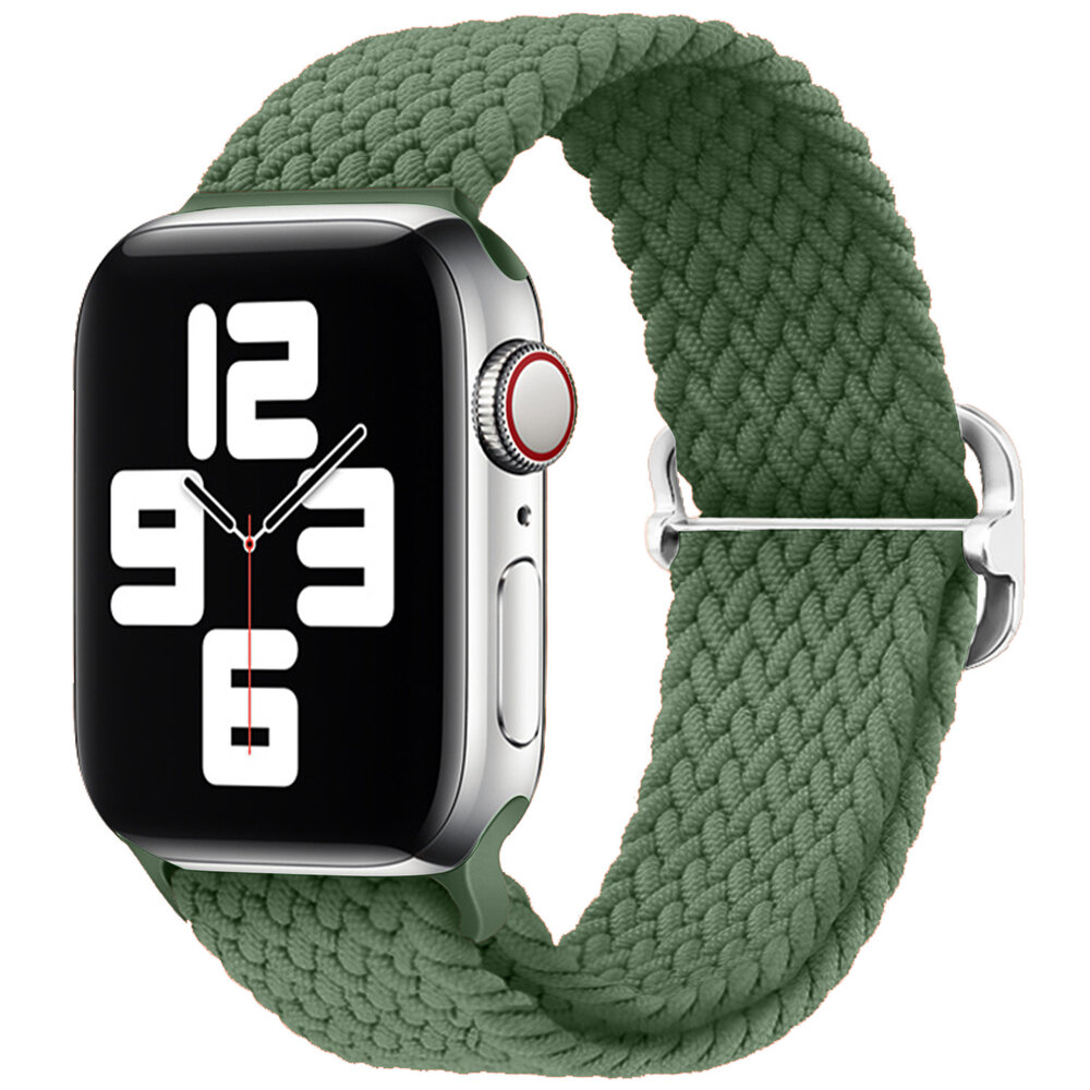 Strap-it® Strap-it Apple Watch Geflochten Nylon Armband (Grün)