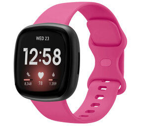 Strap-it® Fitbit Versa 4 Silikon Armband Classic (Pink) Strap-it® Fitbit Versa 4 Silikon Armband Classic (Pink)