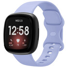 Strap-it® Strap-it Fitbit Versa 4 Silikon Armband Classic (Lavendel)